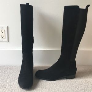 Gucci Black Suede Cudu Knee High Riding Boots - 40